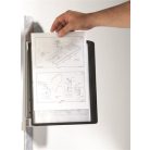 DURABLE Bemutatótábla tartó, fali, mágneses, 5 db bemutatótáblával, DURABLE "VARIO® 5 MAGNET", fekete