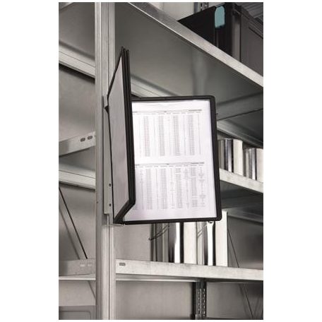 DURABLE Bemutatótábla tartó, fali, mágneses, 5 db bemutatótáblával, DURABLE "VARIO® 5 MAGNET", fekete