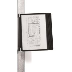   DURABLE Bemutatótábla tartó, fali, mágneses, 10 db bemutatótáblával, DURABLE "VARIO® 10 MAGNET", fekete