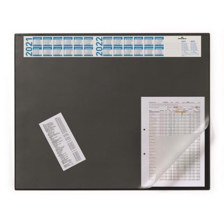 DURABLE Könyökalátét, 650x520 mm, éves kalendárral, DURABLE, áttetsző