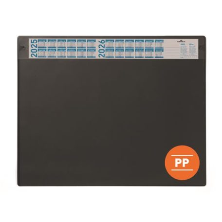 DURABLE Könyökalátét, 650x480 mm, éves naptárral, DURABLE, fekete