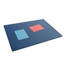 DURABLE Könyökalátét, 650x500 mm, PP, átlátszó fedlappal, DURABLE, sötétkék