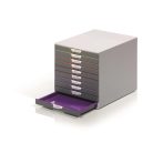 DURABLE Irattároló, műanyag, 10 fiókos, DURABLE "VARICOLOR® 10", szürke