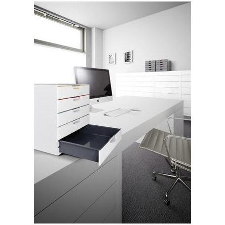 DURABLE Irattároló, műanyag, 5 fiókos, DURABLE "VARICOLOR® 5", fehér