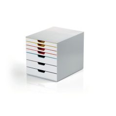   DURABLE Irattároló, műanyag, 7 fiókos, DURABLE " VARICOLOR® MIX 7", színes