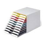 DURABLE Irattároló, műanyag, 10 fiókos, DURABLE "VARICOLOR® 10", fehér