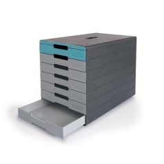   DURABLE Irattároló, műanyag, 7 fiókos, DURABLE "Idealbox pro 7", kék