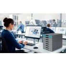 DURABLE Irattároló, műanyag, 7 fiókos, DURABLE "Idealbox pro 7", kék