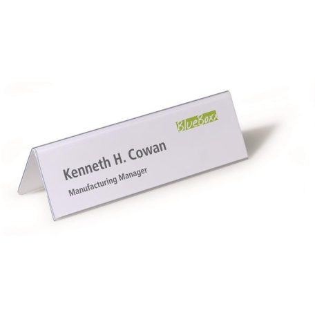 DURABLE Névtábla tartó, asztali, 61/122x210 mm, DURABLE