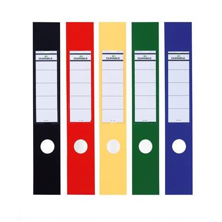 DURABLE Gerinccímke, iratrendezőhöz, öntapadó, 60x390 mm, DURABLE "ORDOFIX®", sárga