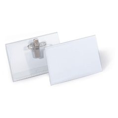   DURABLE Névkitűző, csíptetővel és tűvel, 54x90 mm, DURABLE