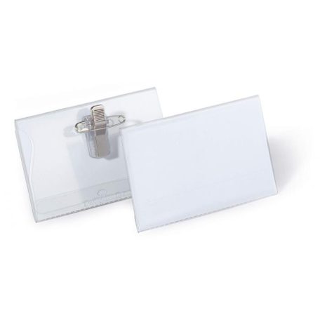DURABLE Névkitűző, csíptetővel és tűvel, 54x90 mm, DURABLE