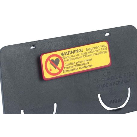 DURABLE Névkitűző, mágnessel, 75x40 mm, DURABLE, fekete