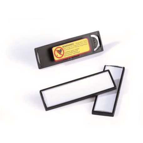 DURABLE Névkitűző, 17x67 mm, mágneses, DURABLE "CLIP CARD", fekete