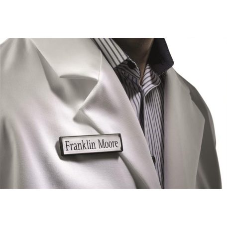 DURABLE Névkitűző, 17x67 mm, mágneses, DURABLE "CLIP CARD", fekete