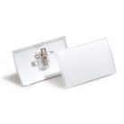 DURABLE Névkitűző, csíptetővel és tűvel, PP, 40x75 mm, DURABLE "CLICK FOLD"