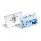 DURABLE Névkitűző, csíptetővel és tűvel, PP, 54x90 mm, DURABLE "CLICK FOLD"