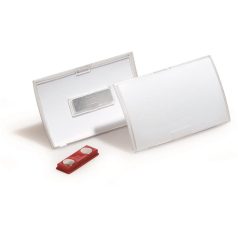   DURABLE Névkitűző, mágneses, 54x90 mm, DURABLE "CLICK FOLD", áttetsző