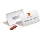 DURABLE Névkitűző, mágneses, 54x90 mm, DURABLE "CLICK FOLD", áttetsző