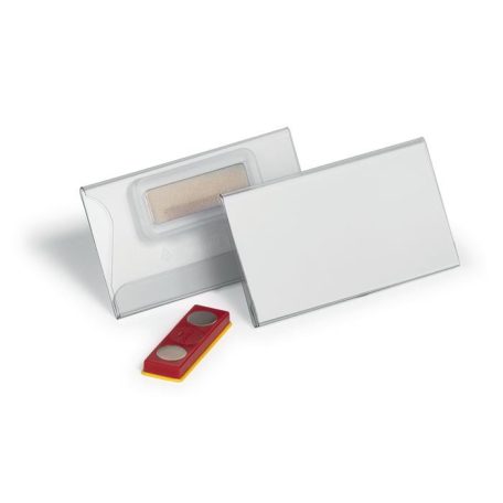DURABLE Névkitűző, mágnessel, elfordulásgátlóval, 75x40 mm, DURABLE