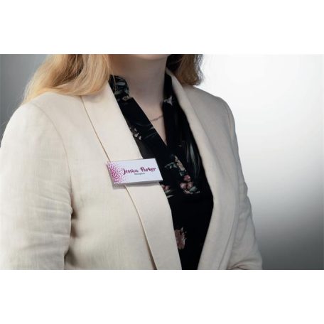 DURABLE Névkitűző, mágnessel, elfordulásgátlóval, 75x40 mm, DURABLE