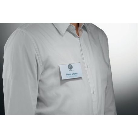 DURABLE Névkitűző, mágnessel, elfordulásgátlóval, 90x54 mm, DURABLE