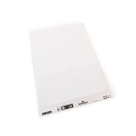 DURABLE Névkitűző, Euro kivágás, 97x86 mm, DURABLE "VISITOR BADGE", fehér