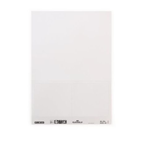 DURABLE Névkitűző, Euro kivágás, 97x86 mm, DURABLE "VISITOR BADGE", fehér