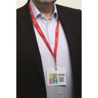 DURABLE Névkitűző, Euro kivágás, 97x86 mm, DURABLE "VISITOR BADGE", fehér
