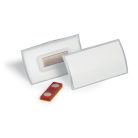 DURABLE Névkitűző, mágnessel, elfordulásgátlóval, 75x40 mm, DURABLE "CLICK FOLD"