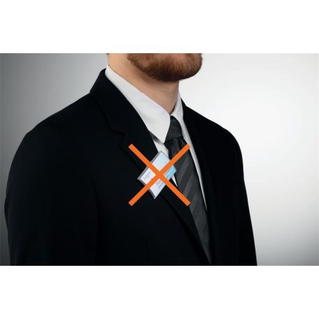 DURABLE Névkitűző, mágnessel, elfordulásgátlóval, 75x40 mm, DURABLE "CLICK FOLD"