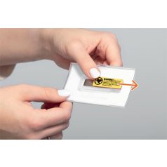   DURABLE Névkitűző, mágnessel, elfordulásgátlóval, 90x54 mm, DURABLE "CLICK FOLD"