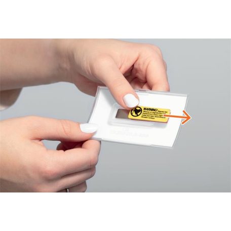 DURABLE Névkitűző, mágnessel, elfordulásgátlóval, 90x54 mm, DURABLE "CLICK FOLD"