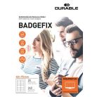 DURABLE Névkitűző, textil, öntapadó, 40x75 mm, DURABLE "Badgefix", fehér