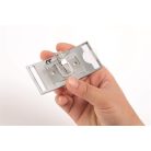 DURABLE Névkitűző, 34x74 mm, mágneses, DURABLE "CLASSIC", ezüst