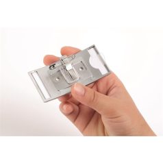   DURABLE Névkitűző, 34x74 mm, mágneses, DURABLE "CLASSIC", ezüst