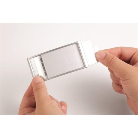 DURABLE Névkitűző, 34x74 mm, mágneses, DURABLE "CLASSIC", ezüst