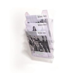   DURABLE Katalógustartó, asztali és fali, A4, 3 rekeszes, DURABLE "Combiboxx", átlátszó