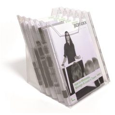   DURABLE Prospektustartó, asztali és fali, álló, A4, DURABLE "COMBIBOXX® XL", áttetsző