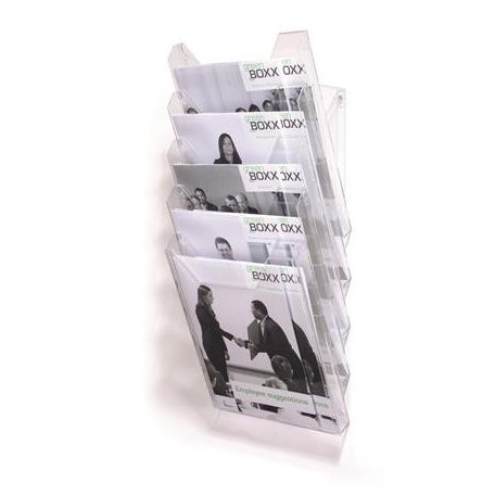 DURABLE Prospektustartó, asztali és fali, álló, A4, DURABLE "COMBIBOXX® XL", áttetsző