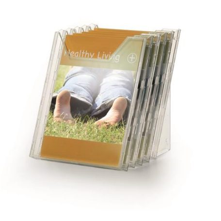 DURABLE Prospektustartó, asztali és fali, álló, A4, DURABLE "COMBIBOXX® XL", áttetsző