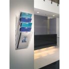 DURABLE Prospektustartó, asztali és fali, álló, A4, DURABLE "COMBIBOXX® XL", áttetsző