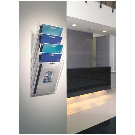 DURABLE Prospektustartó, asztali és fali, álló, A4, DURABLE "COMBIBOXX® XL", áttetsző