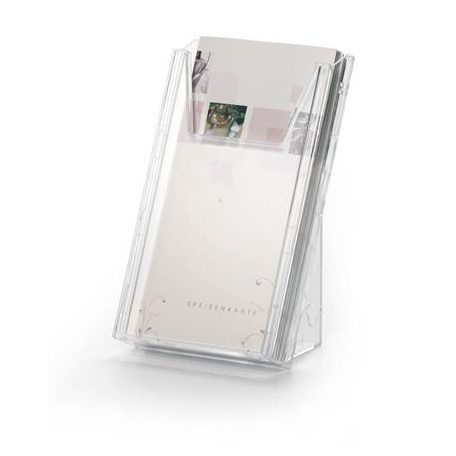 DURABLE Prospektustartó, asztali és fali, álló, 1/3 A4, DURABLE "COMBIBOXX® M", áttetsző