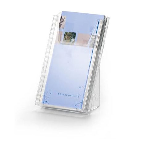 DURABLE Prospektustartó, asztali és fali, álló, 1/3 A4, DURABLE "COMBIBOXX® M", áttetsző