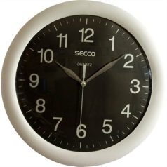   SECCO Falióra, 30 cm, SECCO "Sweep Second", ezüst/fekete