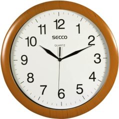   SECCO Falióra, 33 cm,  SECCO "Sweep Second", fa hatású keret