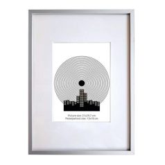   Képkeret, 21x29,7 cm, aluminium keret, "Fotoplus", ezüst