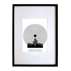   Képkeret, 21x29,7 cm, aluminium keret, "Fotoplus", fekete