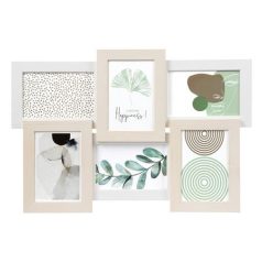   Képkeret, galéria, fa, 6 db 10x15, "Goldbuch Rio", natúr